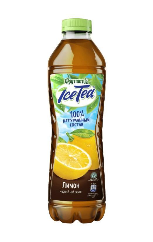 Чай холодный Ice Tea лимон напиток сокосодержащий из смеси фруктов с экстрактом черного чая 1 л., ПЭТ