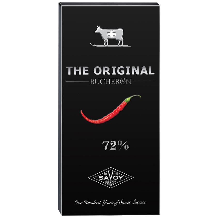 Шоколад Bucheron the Original горький с кайенским перцем 72% какао-продуктов 90 гр., ж/б