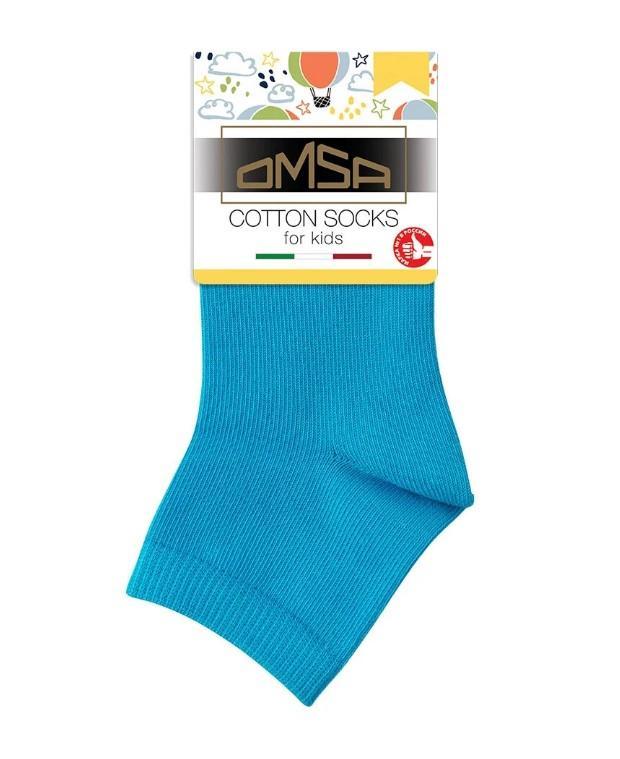 Детские носки OMSA kids Calzino гладь укороченный синие 31-34 размер 5-7 лет