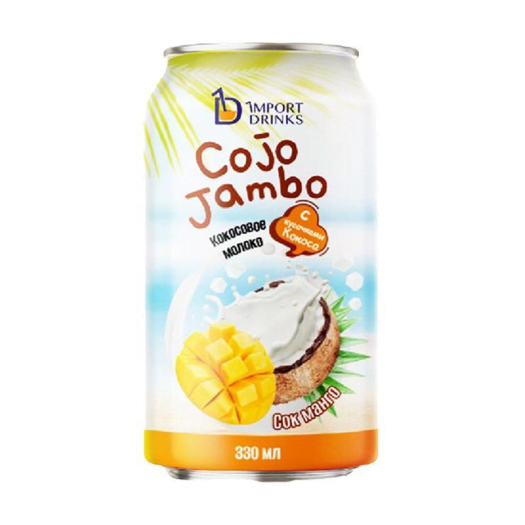 Молоко кокосовое COJO JAMBO манго с кусочками кокосовой мякоти 330 мл., ж/б