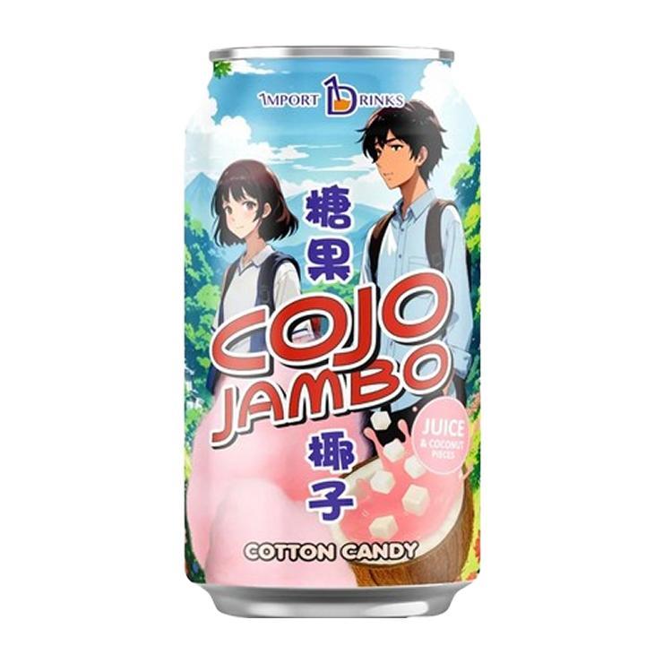 Напиток газированный COJO JAMBO Juice nata de coco cotton candy 330 мл., ж/б