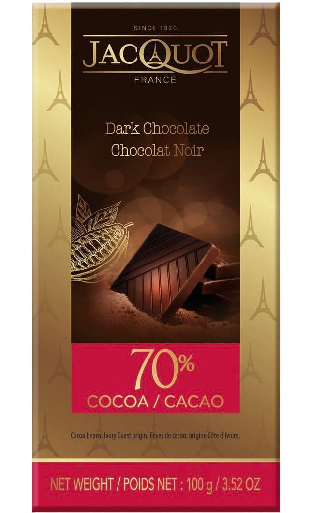 Шоколад Jacquot горький 70% какао 100 гр., картон