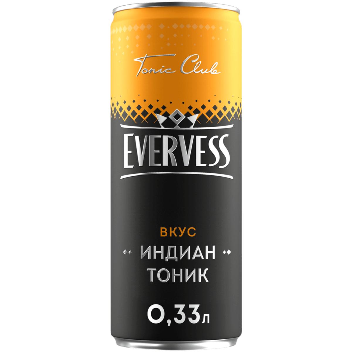 Напиток газированный Evervess тоник 330 мл., ж/б