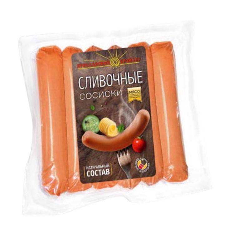 Сосиски Ярославский бройлер сливочные традиционные 380 гр., вакуум