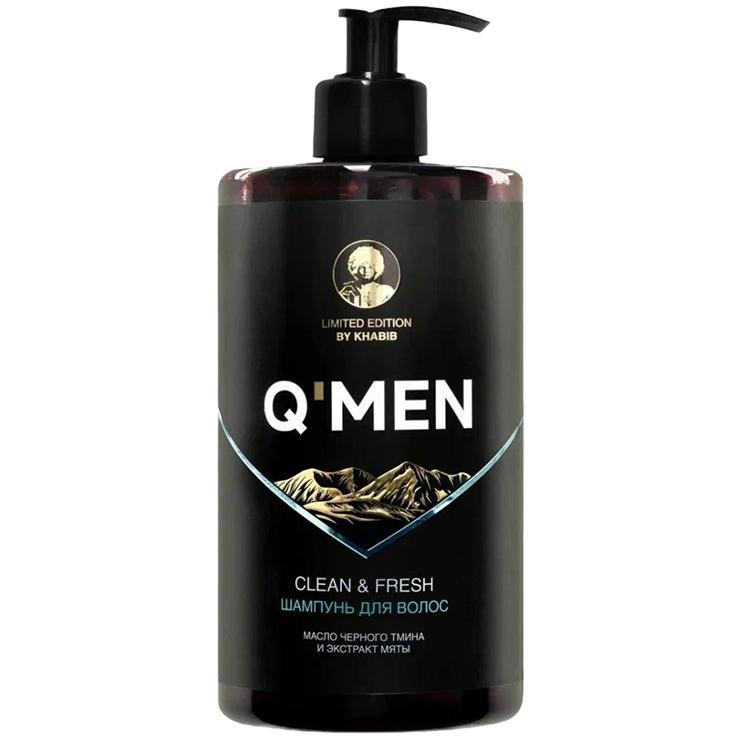 Шампунь для волос Q'men мужской чистота и свежесть 640 мл., ПЭТ