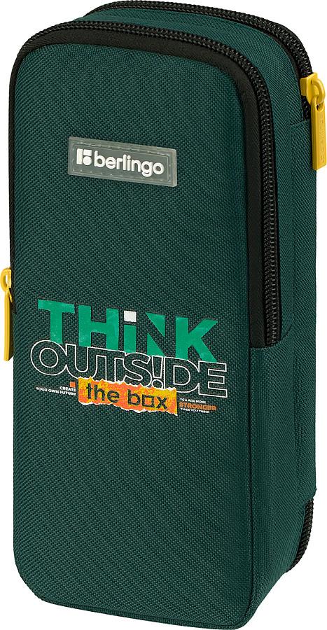 Пенал Berlingo Think outside 2 отделения 205 х 80 х 55 внутренний органайзер магнит., пакет
