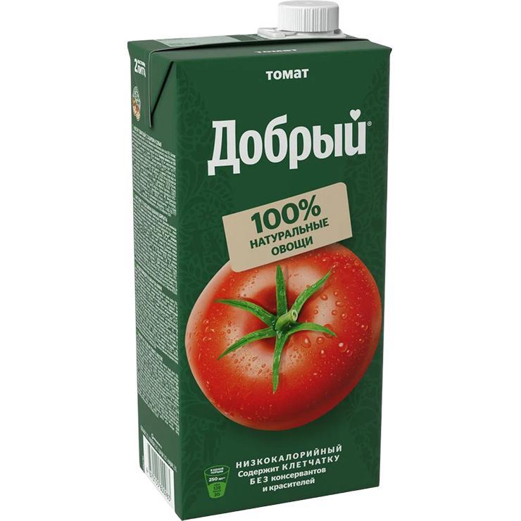 Нектар Добрый томатный с сахаром и солью с мякотью
2 л., тетра-пак