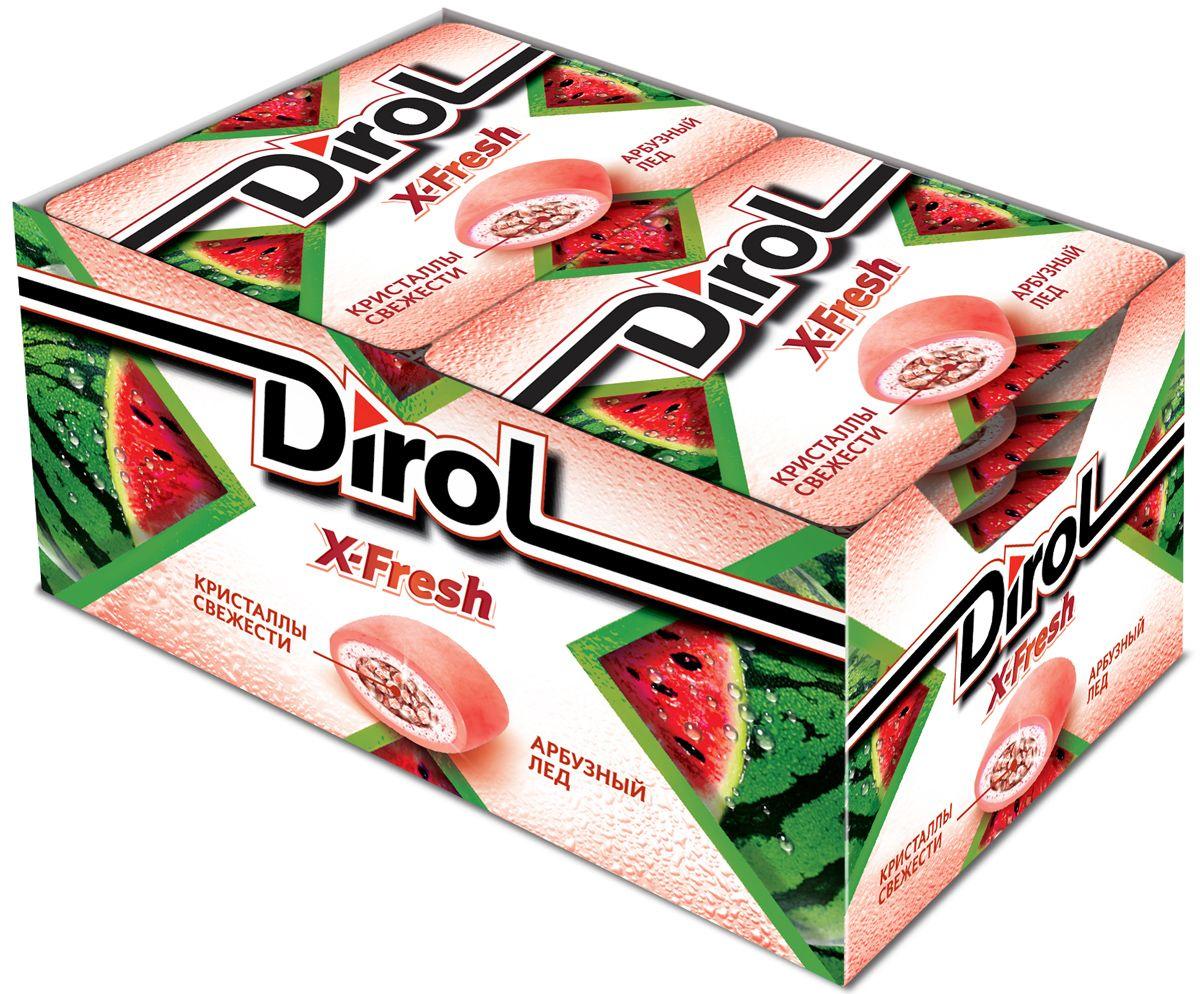 Резинка жевательная Dirol X-Fresh арбузный лед без сахара16 гр., картон