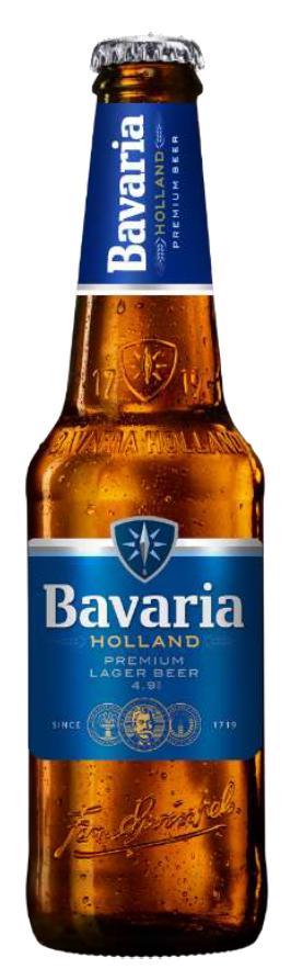 Пиво светлое пастеризованное фильтрованное в стекле Bavaria Premium Pilsner 4,9%, 450 мл., стекло