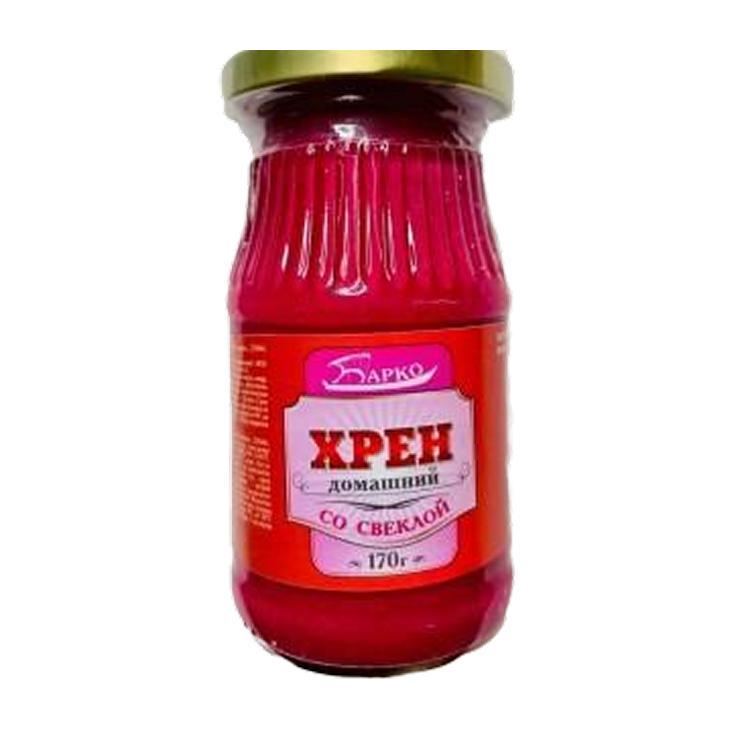 Хрен Барко домашний со свеклой 170 гр., стекло