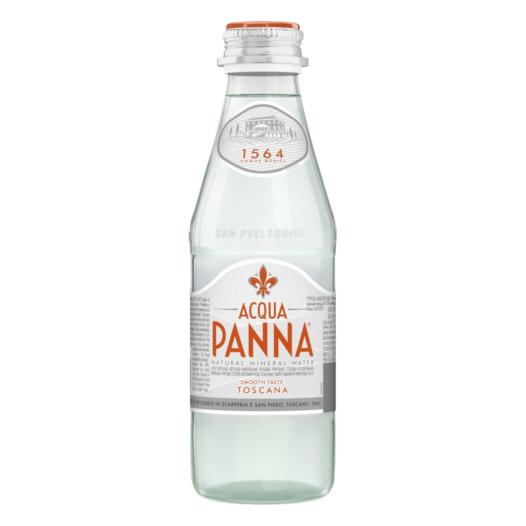 Вода негазированная Acqua Panna минеральная 250 мл., стекло
