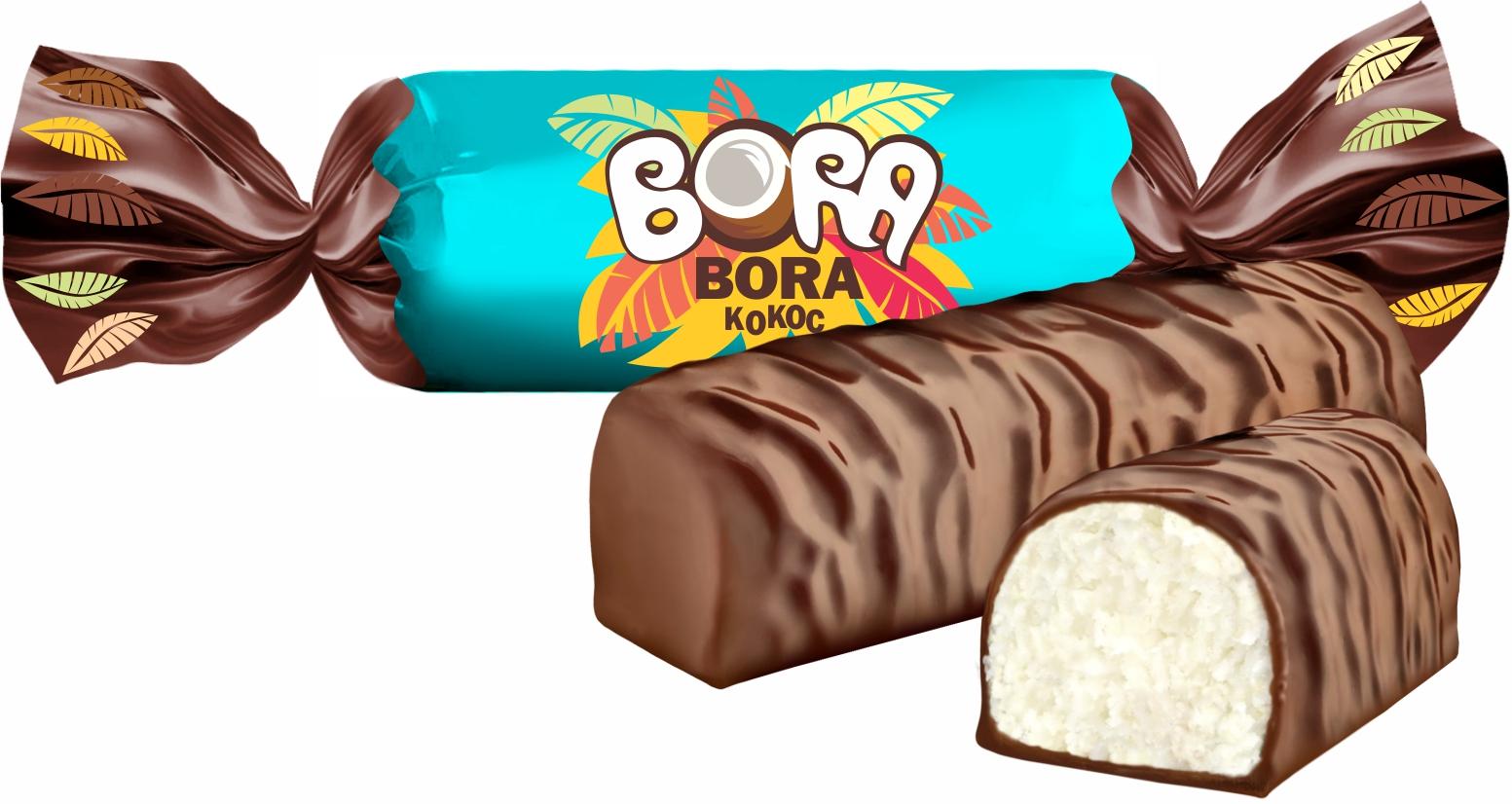 Конфеты глазированные Bora-Bora кокос 1 кг., картон