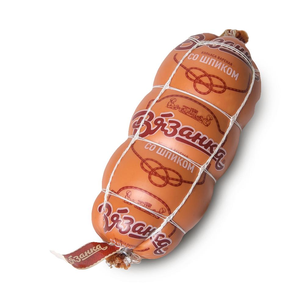 Колбаса Вязанка со шпиком вареная 500 гр., полиамид