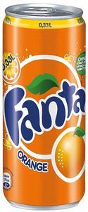 Напиток сильногазированный Fanta апельсин Венгрия 330 мл., ж/б