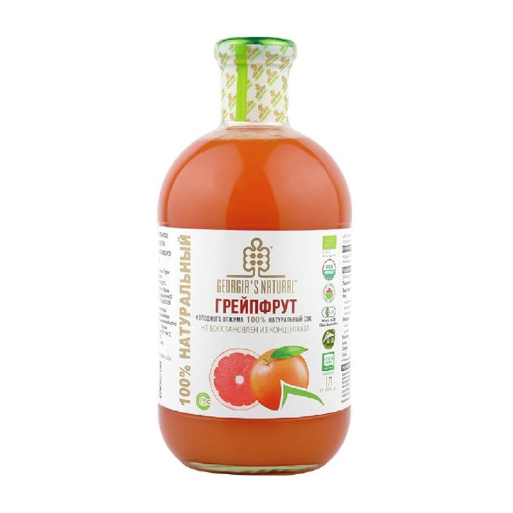 Сок Georgia's Natural Organic грейпфрут холодного отжима 1 л., стекло
