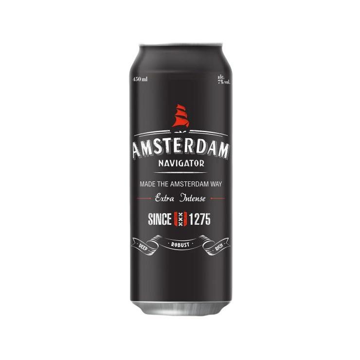Пивной напиток Amsterdam Navigator светлое фильтрованное пастеризованное 7% 450 мл., ж/б