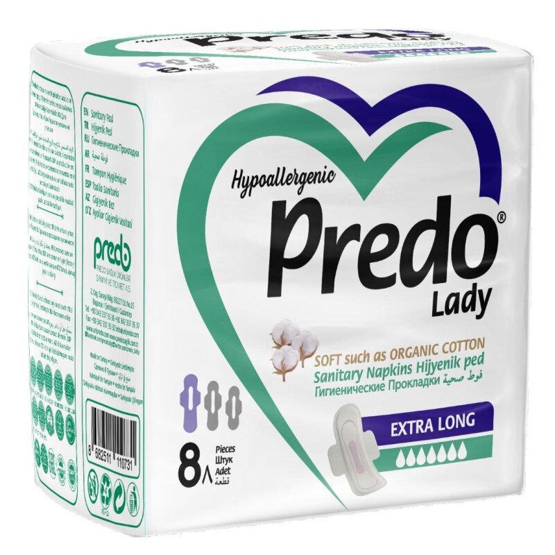 Гигиенические прокладки Predo lady extra long 8 шт., флоу-пак