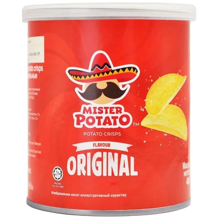 Чипсы картофельные Mister Potato Original 40 гр., туба