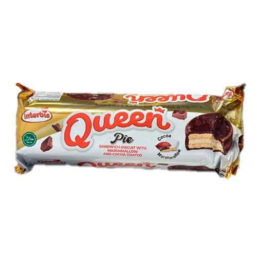 Печенье Queen Sandwich Biscuit с маршмеллоу в какао глазури 180 гр., флоу-пак
