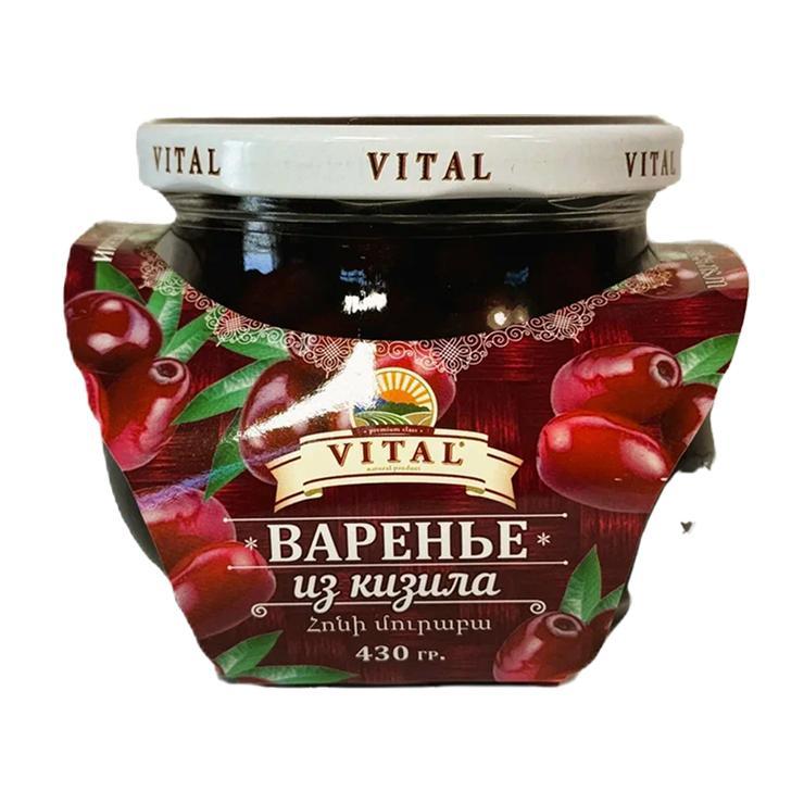 Варенье Vital из кизила 450 гр., стекло