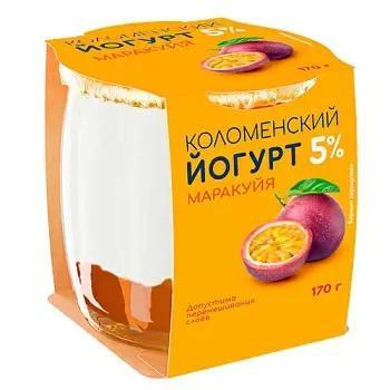 Йогурт Коломенский Маракуйя 5% 170 гр., стекло