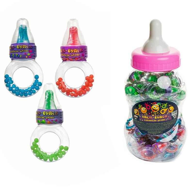 Карамель Fun Candy Lab с драже упси вупси 300 гр., пластик