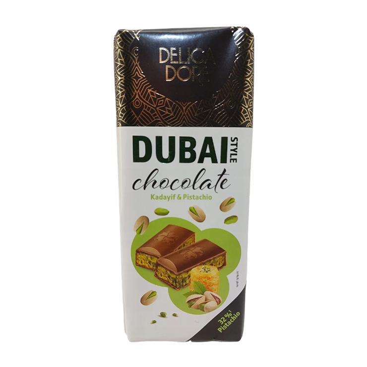 Шоколад Baron Delicadore Dubai Style молочный с фисташково-ореховой начинкой с кадаифом 140 гр., обертка