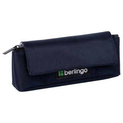 Пенал мягкий Berlingo Dark blue focus 215х90х45 мм 1 отделение внутренний органайзер магнит полиэстер, пакет