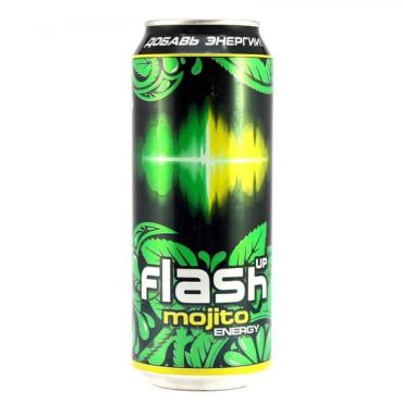 Энергетический напиток Энергия с кофеином и таурином Flash Up Energy 450 мл., ж/б
