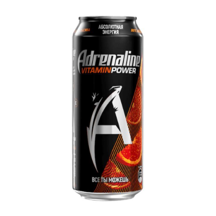 Напиток энергетический Adrenaline Rush Vitamin power апельсин 450 мл., ж/б