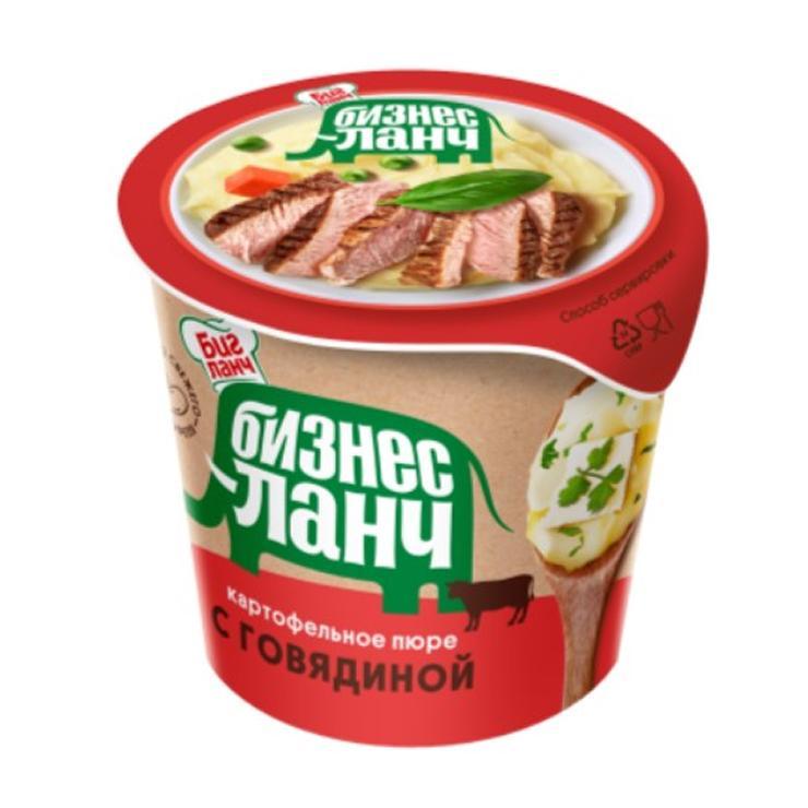 Картофельное пюре Бизнес Ланч с говядиной 40 гр., ПЭТ