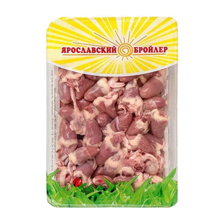 Сердца Ярославский бройлер цыплят - бройлеров охлажденные 610 гр., лоток