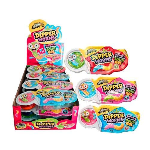 Мармелад жевательный Johny Bee Dipper Worms 60 гр., пластик