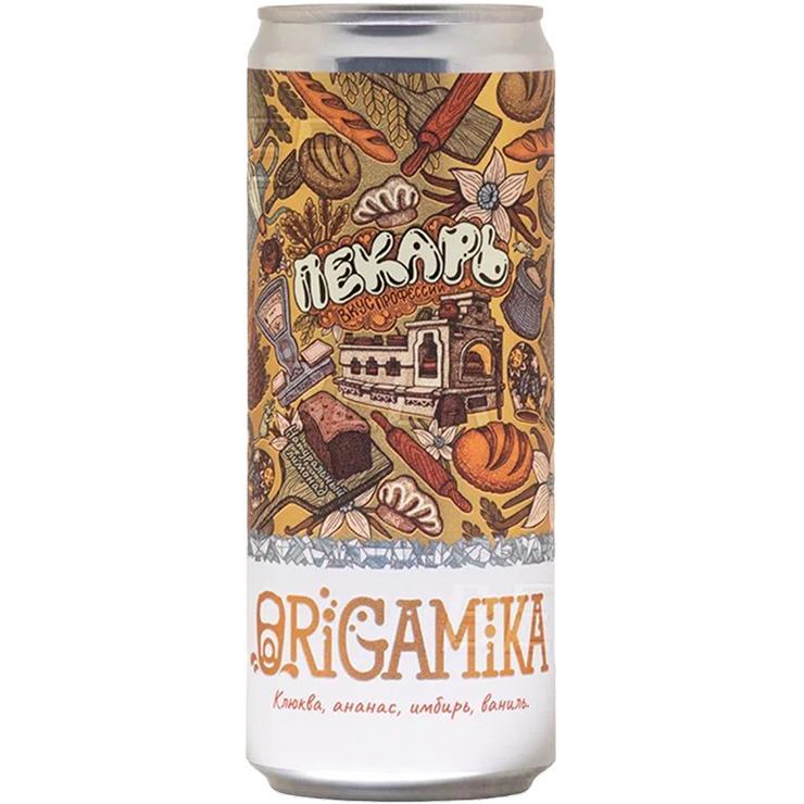 Напиток Origamika безалкогольный пекарь с клюквой ананасом и имбирем 330 мл., ж/б