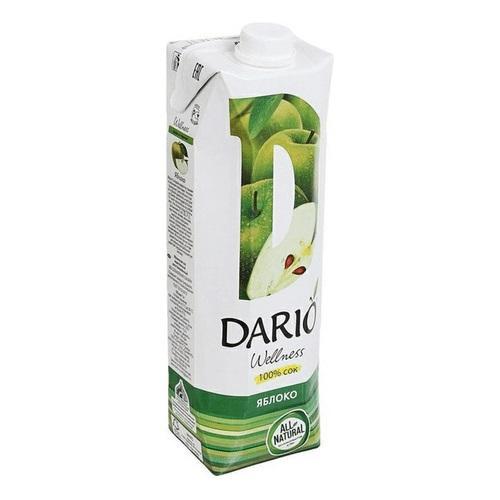 Сок Dario Wellness яблочный 1 л., тетра-пак