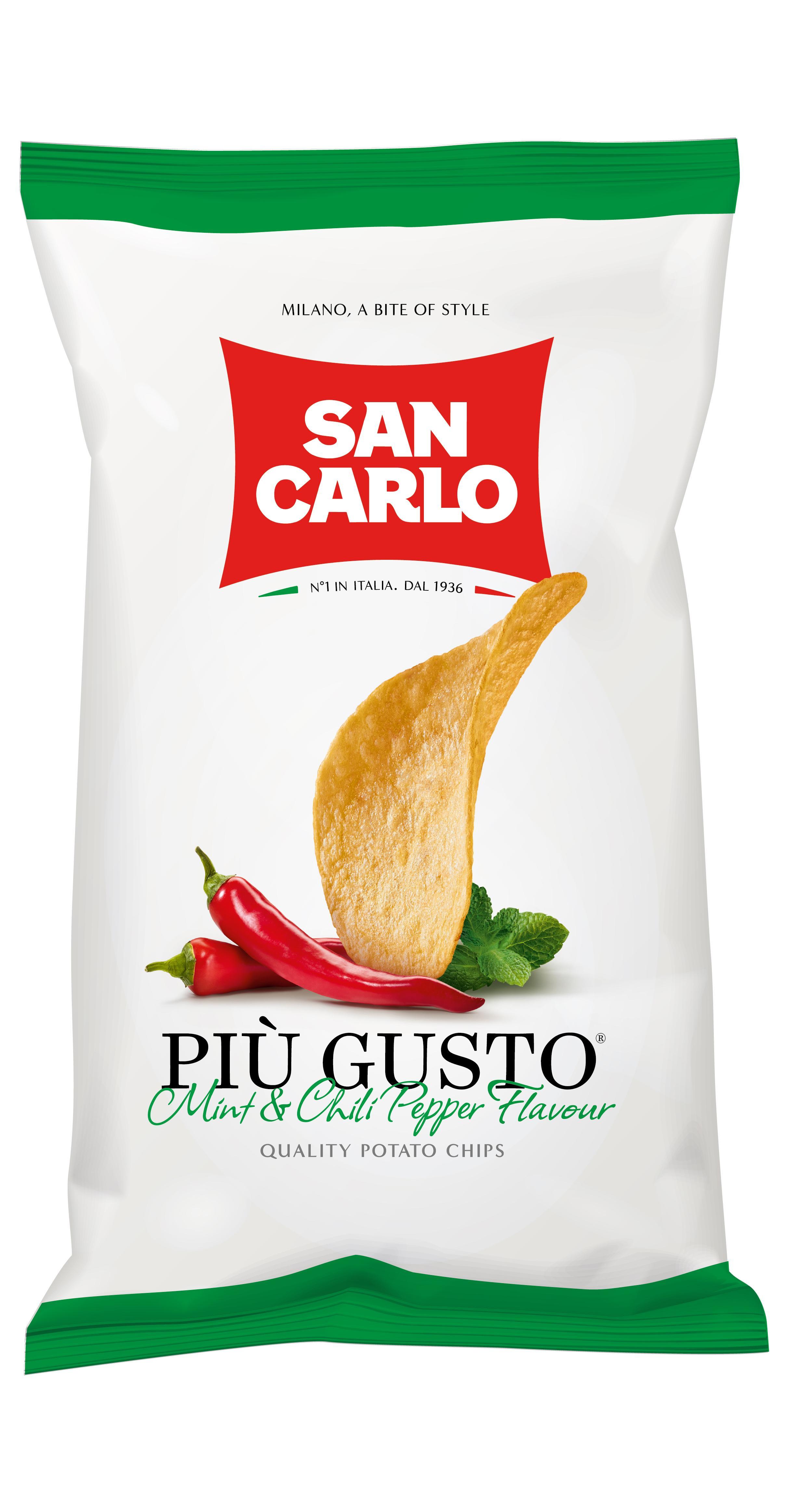 Чипсы San Carlo мята и перец più gusto 200 гр., флоу-пак