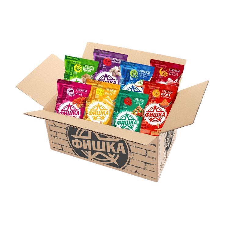 Сухарики Фишка ассорти 2,4 кг., картон