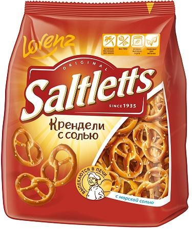 Крендели Lorenz Saltletts с солью классические 150 гр., флоу-пак