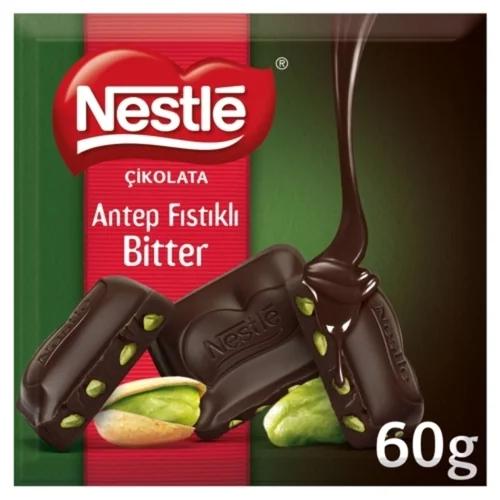Шоколад Nestle темный c фисташками 60 гр., флоу-пак