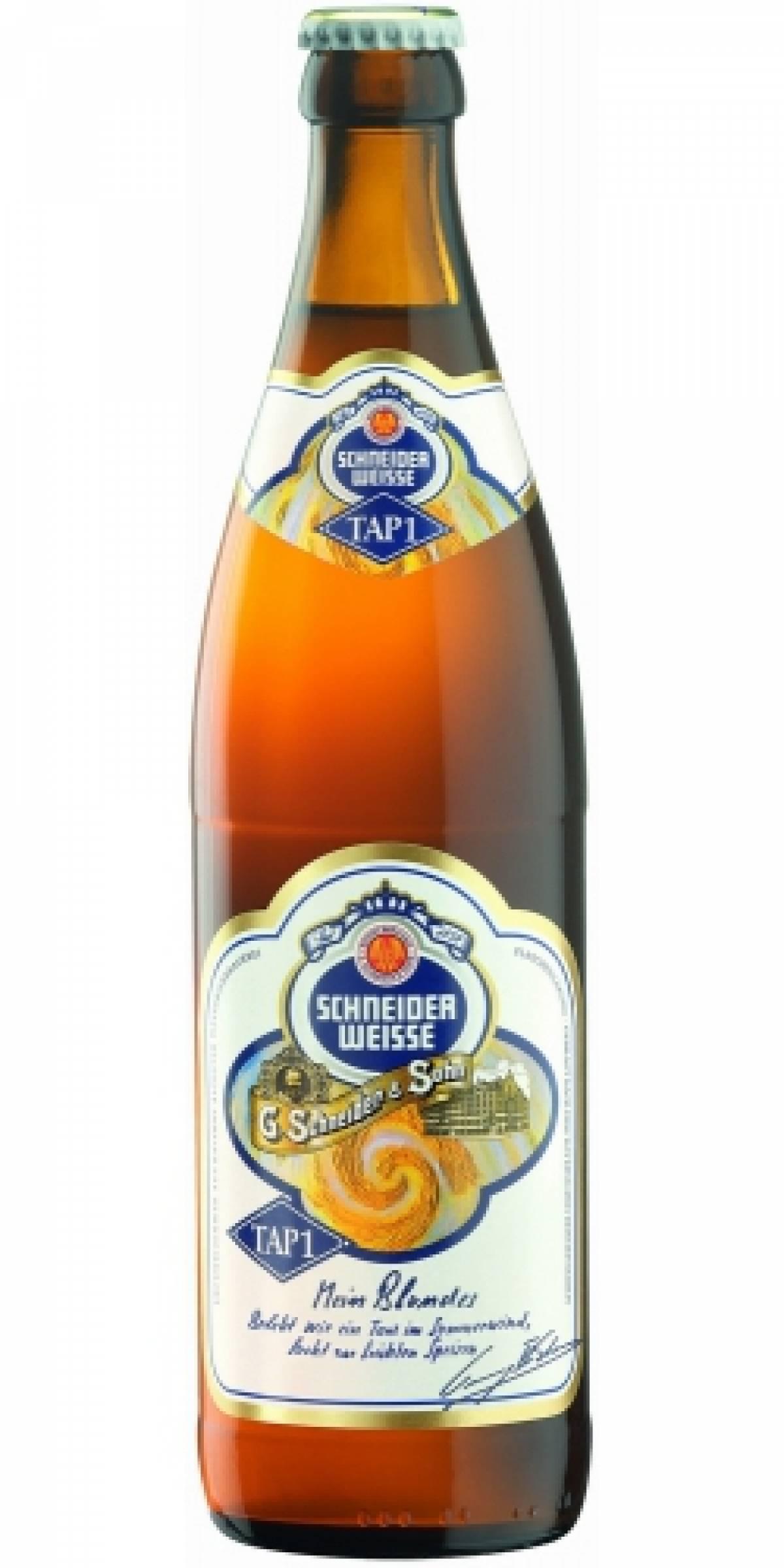 Пиво Schneider Weisse Tap Meine Blonde светлое нефильтрованное непастеризованное 5,2% 500 мл., стекло