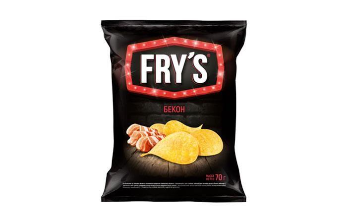 Чипсы FRY'S картофельные со вкусом бекон, 70 гр., флоу-пак