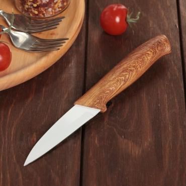 Нож кухонный Доляна с антиналипающим покрытием Альберо. Вайт; лезвие 8,5 см.