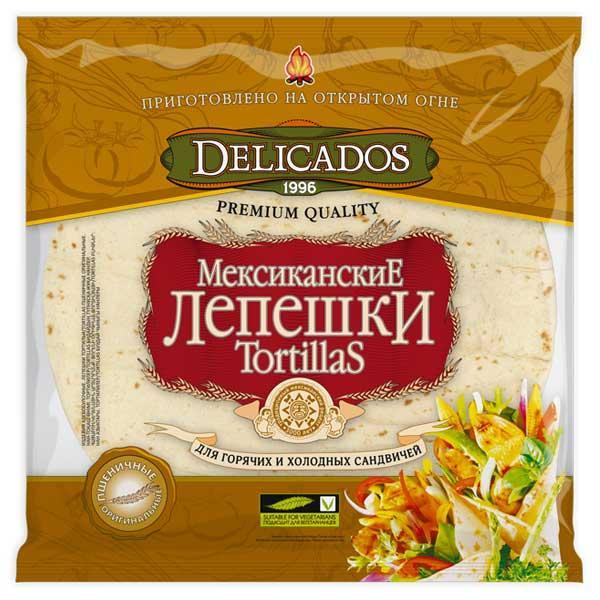 Лепешки мексиканские Delicados Tortillas Оригинальные 400 гр., флоу-пак