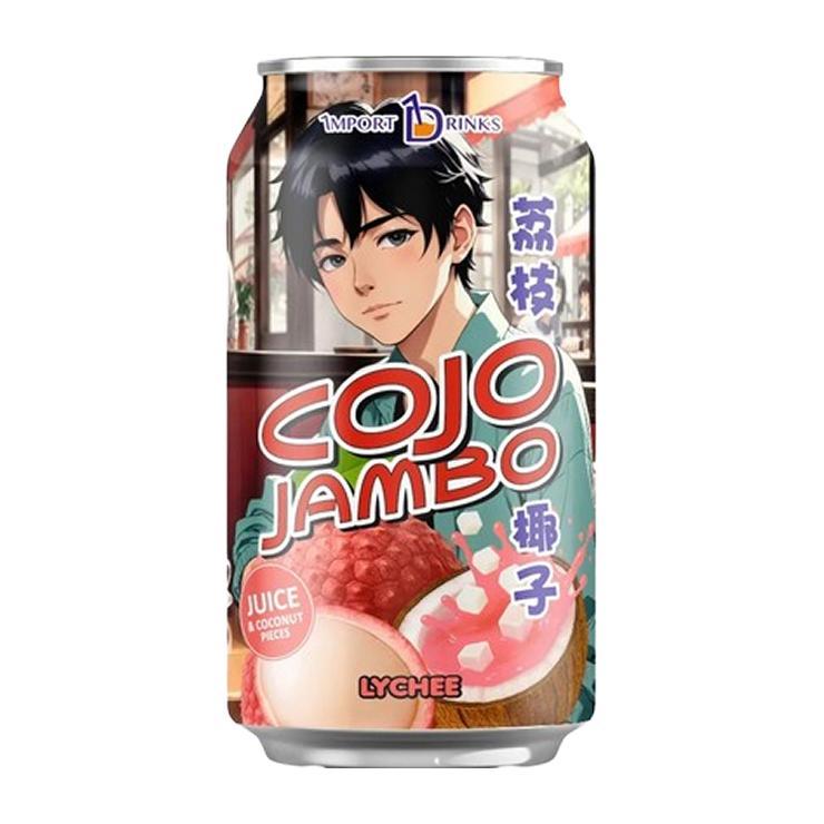 Напиток газированный COJO JAMBO Juice nata de coco lychee 330 мл., ж/б