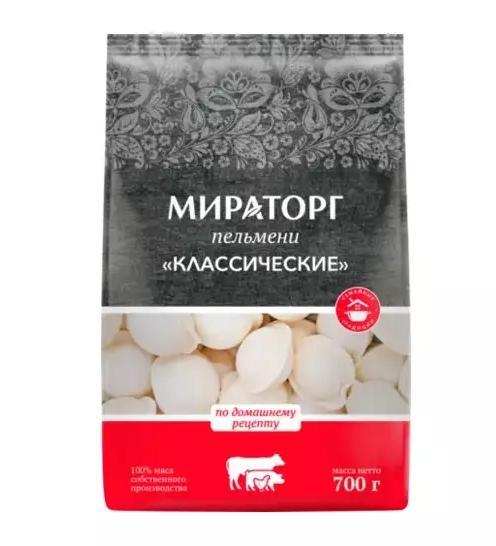 Пельмени Мираторг Классические 700 гр., флоу-пак