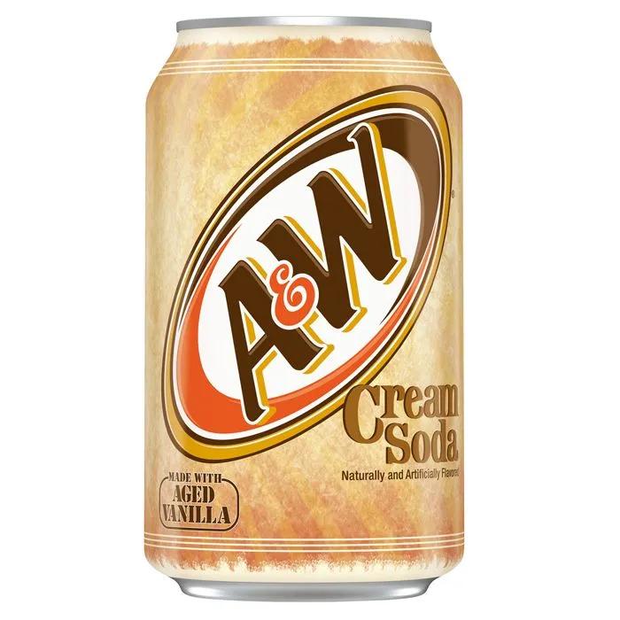Напиток газированный A&W крем сода 350 мл., ж/б