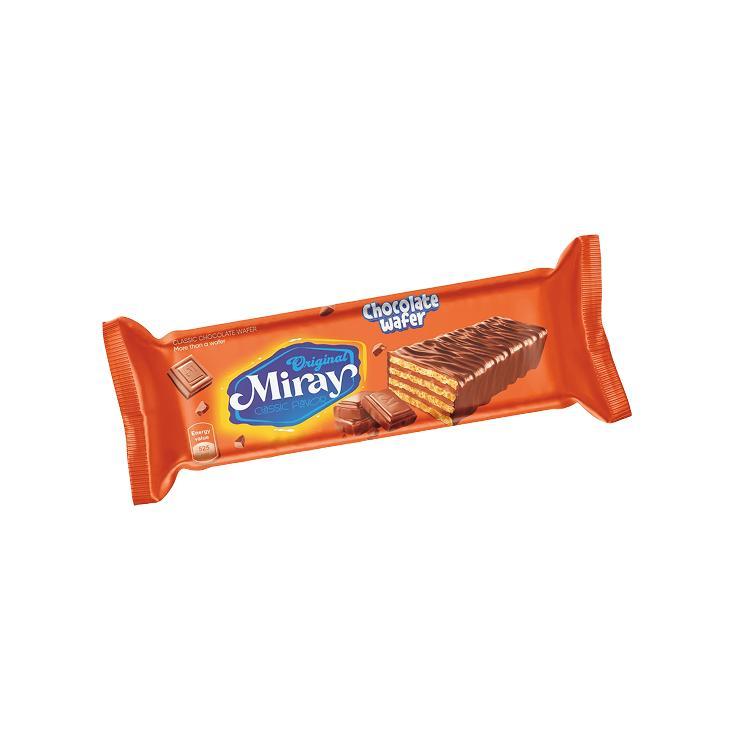 Вафли Miray глазированные с шоколадной начинкой 30 гр., флоу-пак