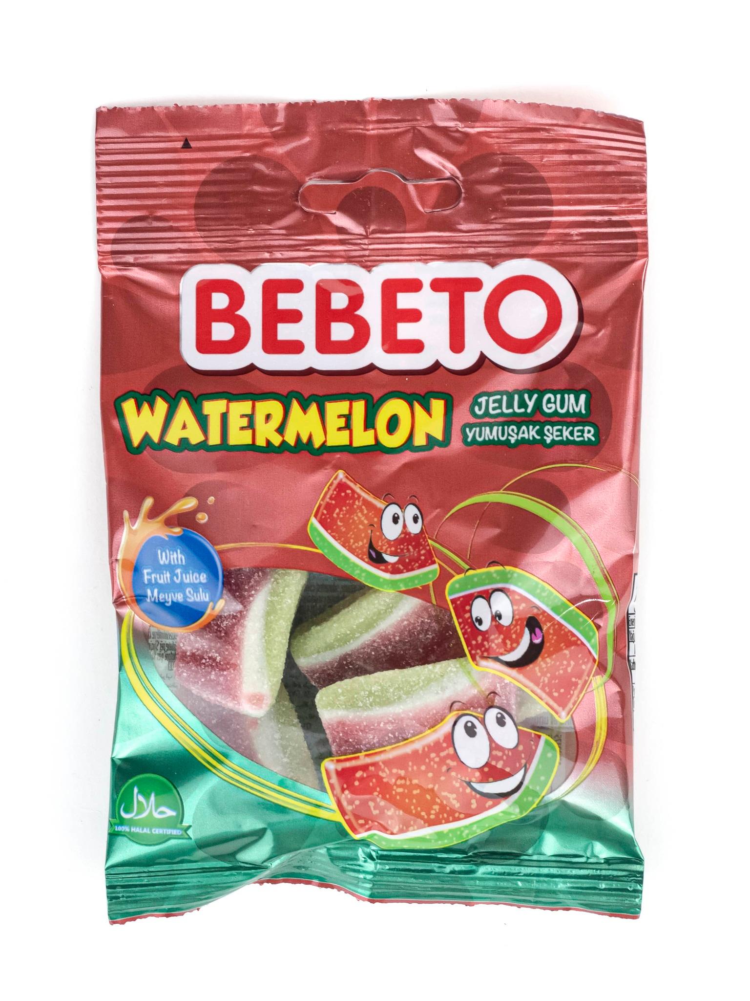Мармелад жевательный  Bebeto Freeze Crunchy Watermelon Турция 35 гр., флоу-пак