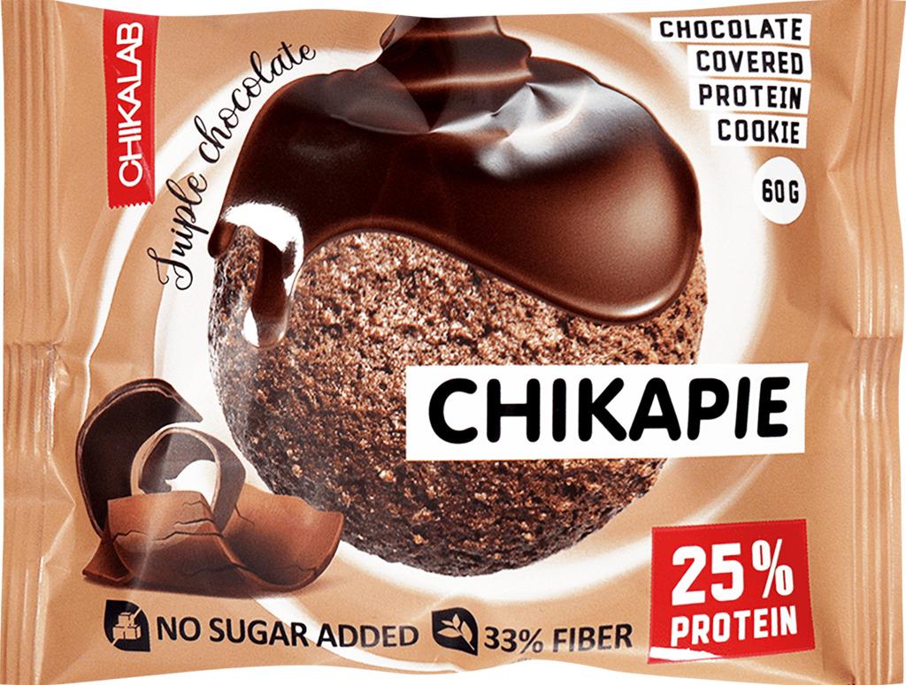 Печенье Chikalab Chikapie тройной шоколад 60 гр., флоу-пак