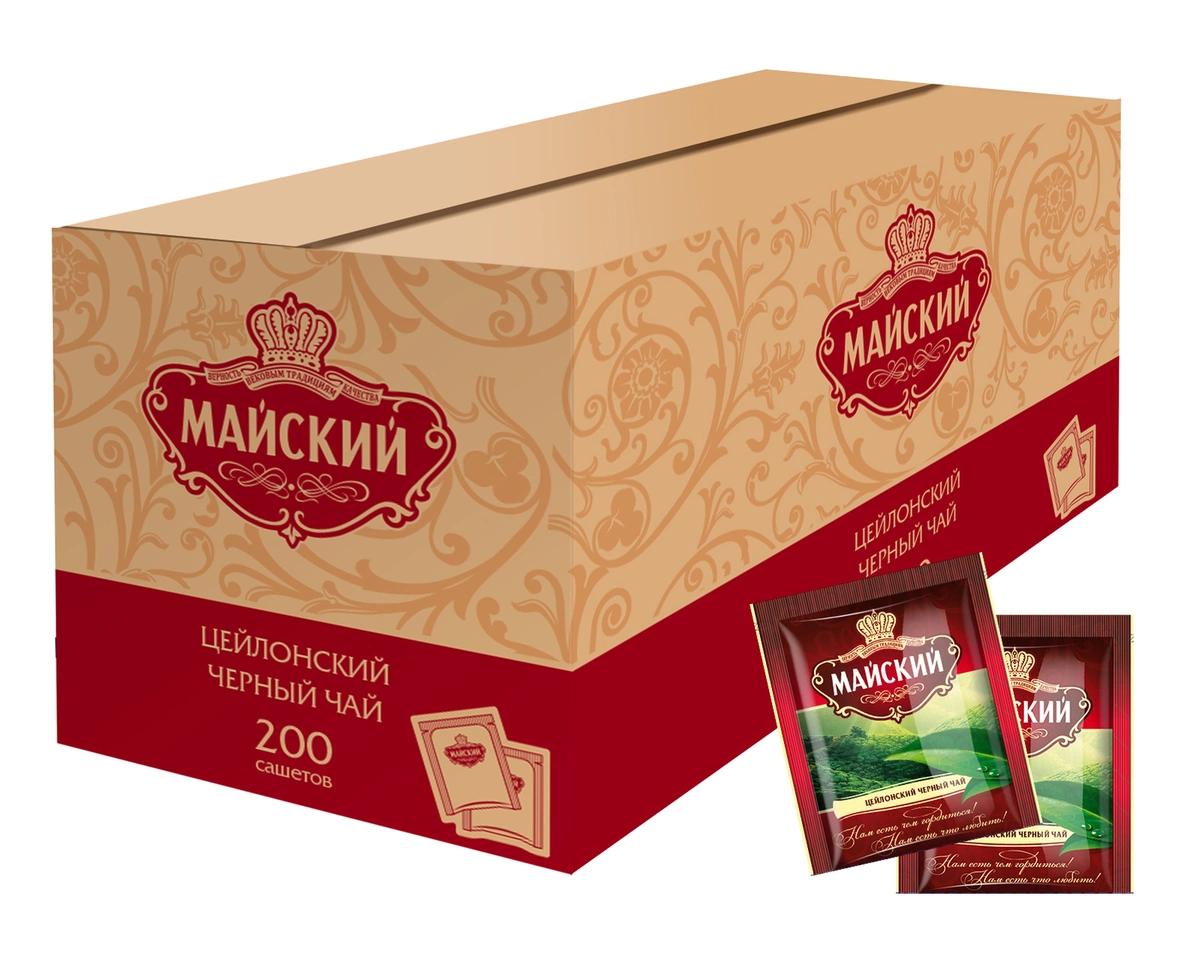 Чай Майский, черный, 200 пакетов, 400 гр., картон